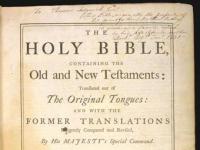 У Англіі знойдзены рэдкі экзэмпляр Бібліі караля Якава